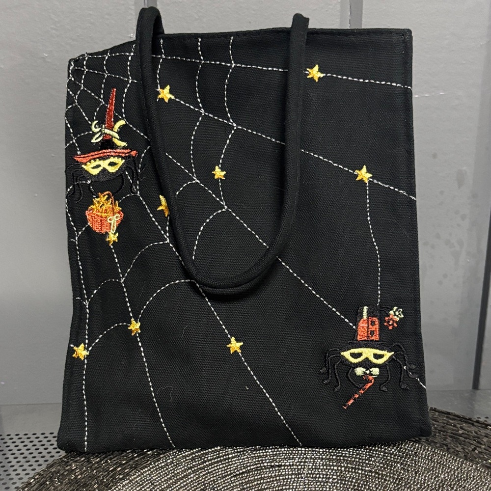 Longaberger Black Halloween Tote